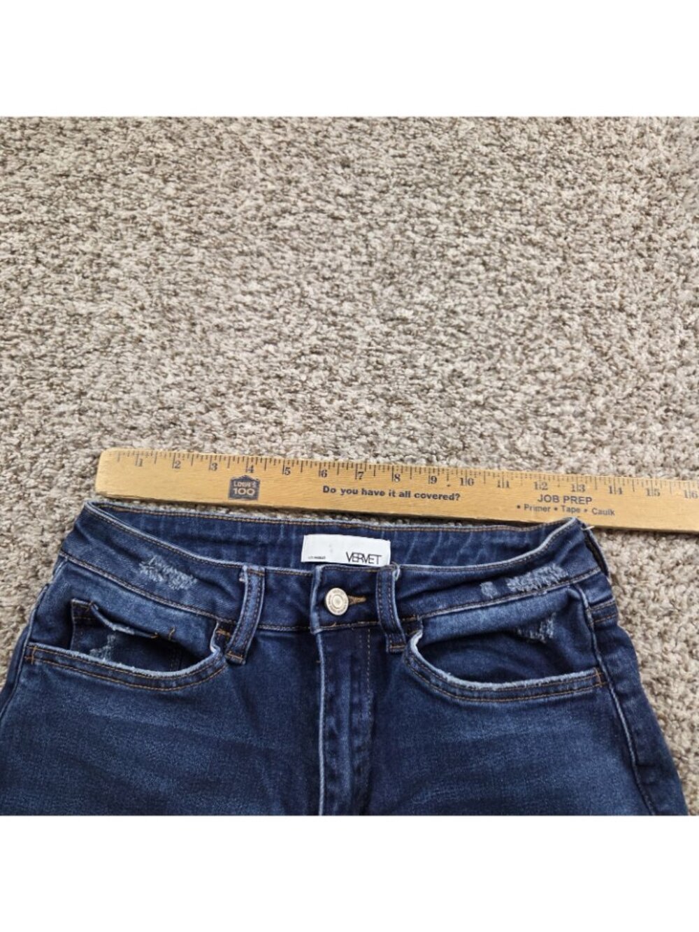 Vervet Jeans Womens 26 High Rise Mom Distressed Denim Dark Wash - Picture 2 of 7